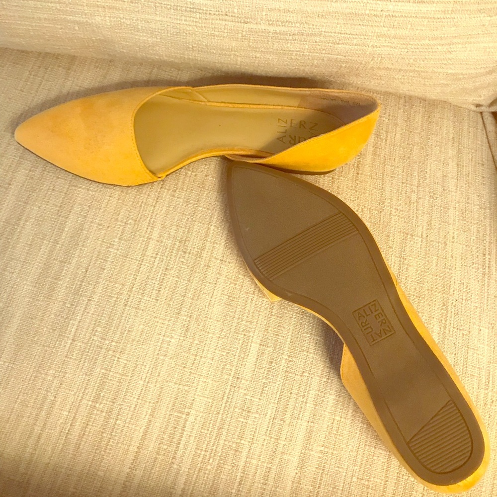 Naturalizer Faux suede yellow flats